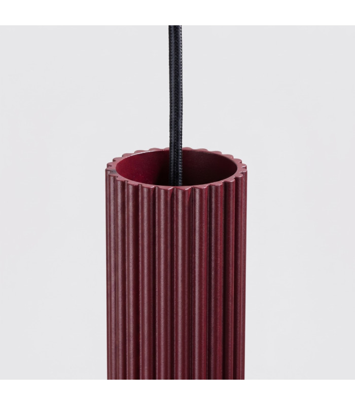 Karbon Slim Pendant Ceiling Light Burgundy 1x GU10-6