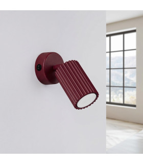 Karbon Single Spotlight with Switch Burgundy 1x GU10-2