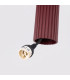 Karbon Slim Pendant Ceiling Light Burgundy 1x GU10-8