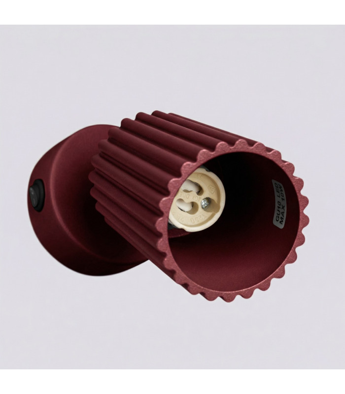 Karbon Single Spotlight with Switch Burgundy 1x GU10-6