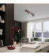 Karbon Slim Pendant Ceiling Light Burgundy 1x GU10-12