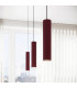 Karbon Slim Pendant Ceiling Light Burgundy 1x GU10-13