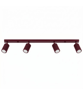 Karbon Ceiling Spotlight Bar Burgundy 4x GU10-1
