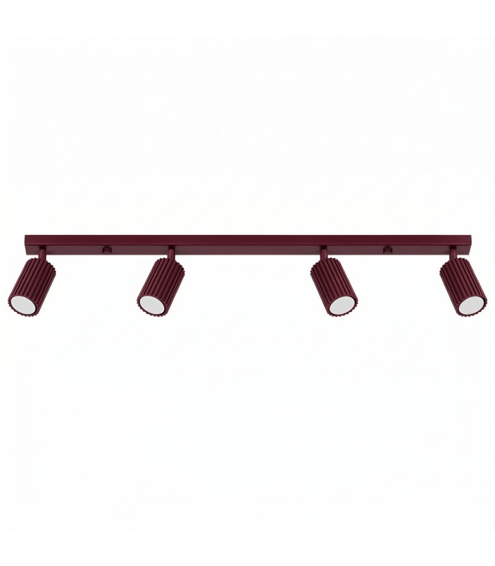 Karbon Ceiling Spotlight Bar Burgundy 4x GU10-1