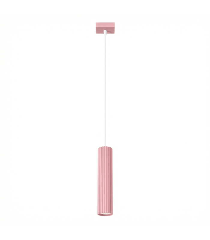 Karbon Slim Pendant Ceiling Light Pink 1x GU10-1
