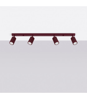 Karbon Ceiling Spotlight Bar Burgundy 4x GU10-2