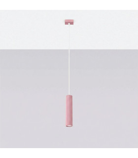 Karbon Slim Pendant Ceiling Light Pink 1x GU10-2