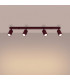Karbon Ceiling Spotlight Bar Burgundy 4x GU10-3