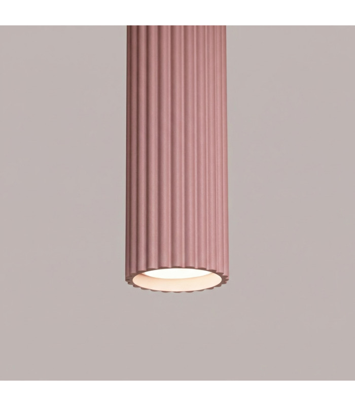 Karbon Slim Pendant Ceiling Light Pink 1x GU10-4