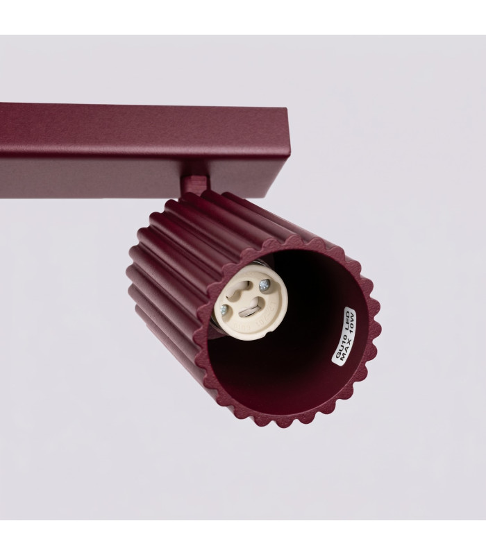 Karbon Ceiling Spotlight Bar Burgundy 4x GU10-5
