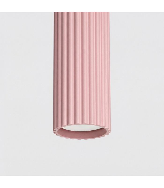 Karbon Slim Pendant Ceiling Light Pink 1x GU10-5