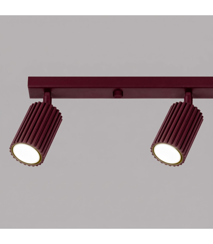 Karbon Ceiling Spotlight Bar Burgundy 4x GU10-6