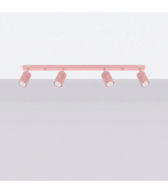 Karbon Ceiling Spotlight Bar Pink 4x GU10-2