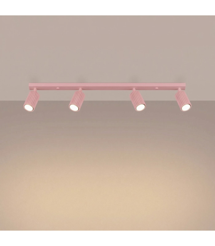 Karbon Ceiling Spotlight Bar Pink 4x GU10-3