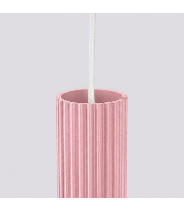 Karbon Slim Pendant Ceiling Light Pink 1x GU10-7