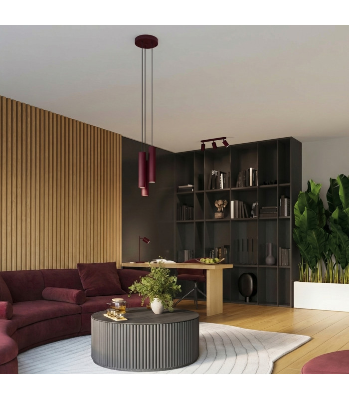 Karbon Up & Down Wall Lamp Burgundy 2x GU10-10