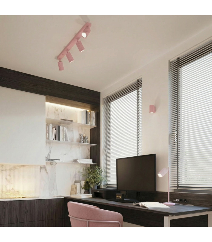 Karbon Ceiling Spotlight Bar Pink 4x GU10-12