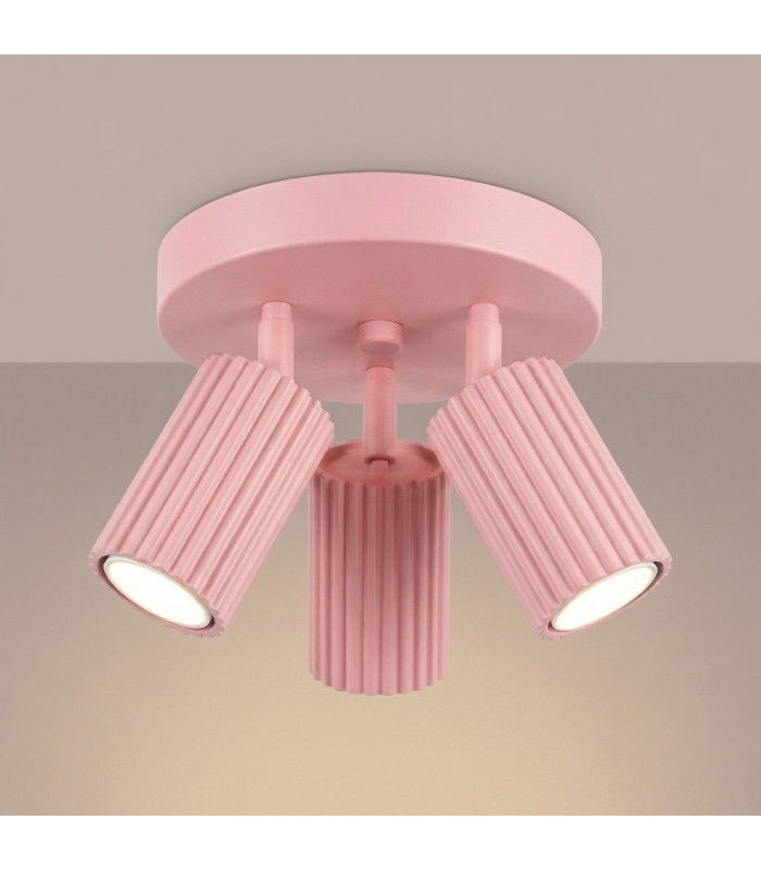 Karbon Ceiling Spotlight Clusters Pink 3x GU10-3
