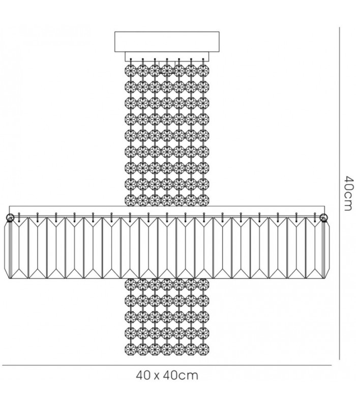 Semi Flush Ceiling 6 Light Polished Chrome, Crystal - 3