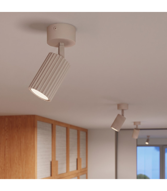 Karbon Ceiling Single Spotlight Taupe 1x GU10-12