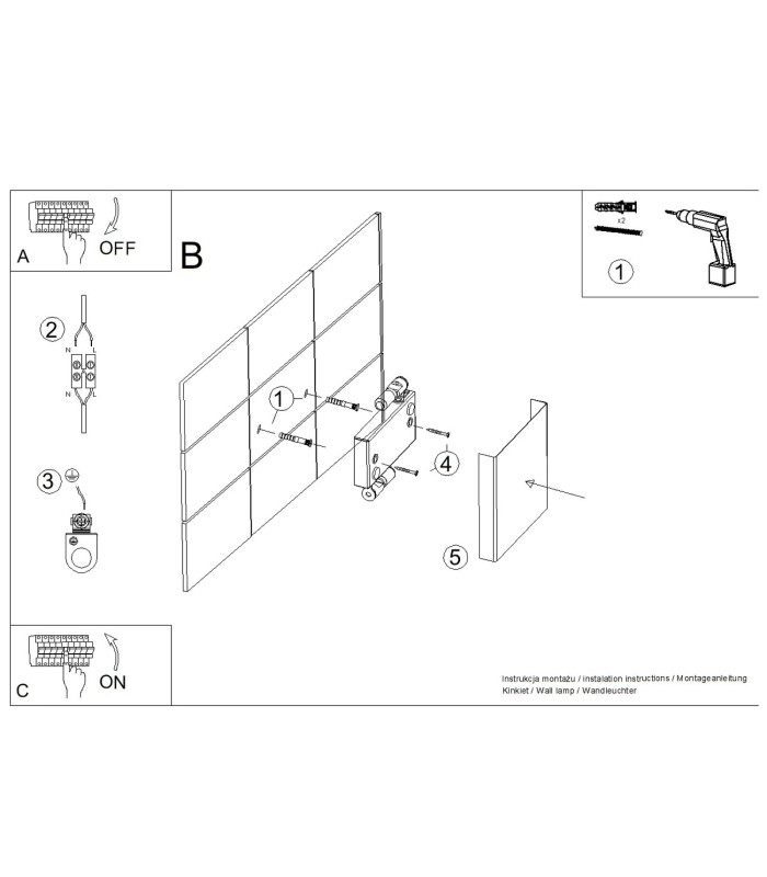 Vanta Flush Wall Lamp Black 2x G9-9