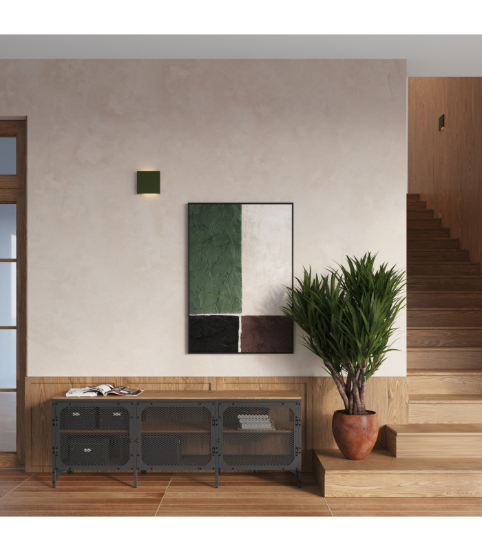 Vanta Flush Wall Lamp Olive Green 2x G9-10
