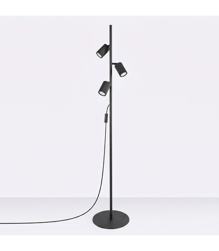 Karbon Multi Arm Floor Lamp Black 3x GU10-2