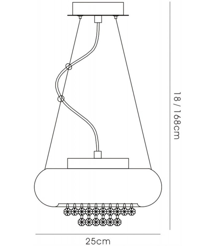 Small Ceiling Pendant 2 Light G9 Polished Copper, Crystal - 3