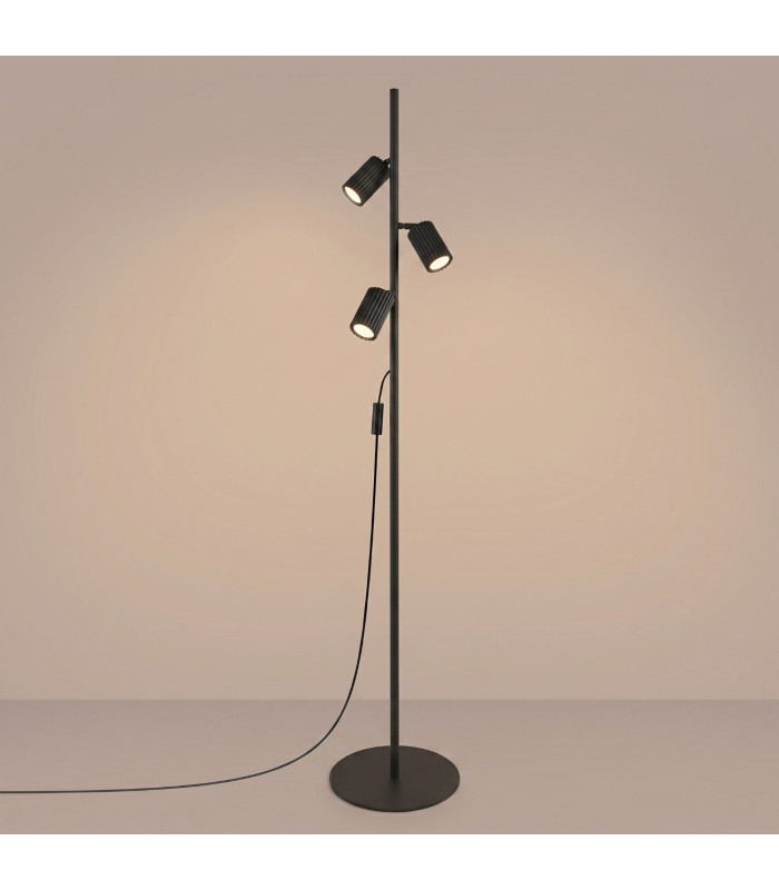 Karbon Multi Arm Floor Lamp Black 3x GU10-3