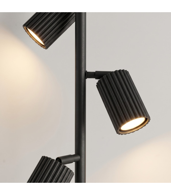 Karbon Multi Arm Floor Lamp Black 3x GU10-4