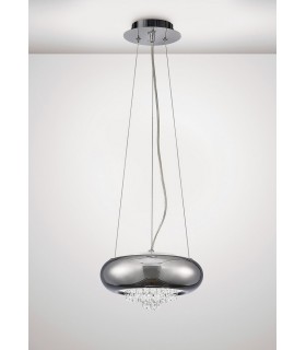 Small Ceiling Pendant 2 Light G9 Polished Chrome, Crystal - 2