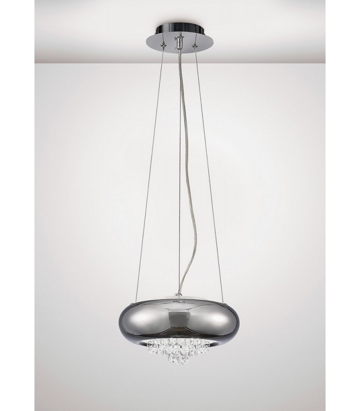 Small Ceiling Pendant 2 Light G9 Polished Chrome, Crystal - 2