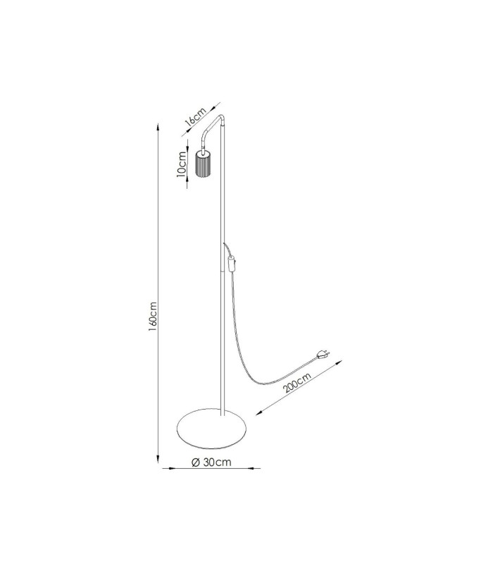 Karbon Task Floor Lamp White 1x GU10-9