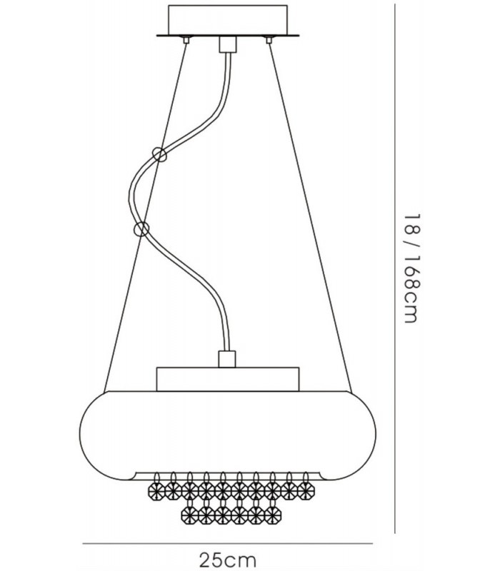 Small Ceiling Pendant 2 Light G9 Polished Chrome, Crystal - 3