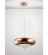 Large Ceiling Pendant 3 Light G9 Polished Copper, Crystal - 2