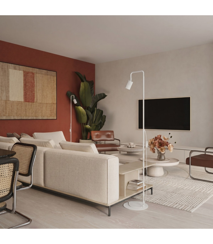 Karbon Task Floor Lamp White 1x GU10-12