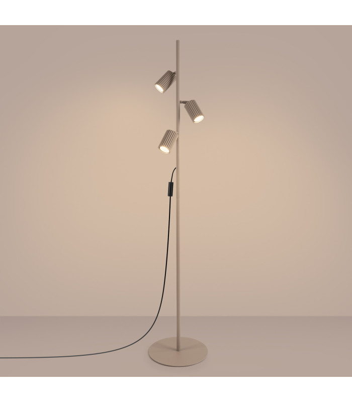 Karbon Multi Arm Floor Lamp Taupe 3x GU10-3