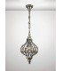 Ceiling Pendant 1 Light E27 Antique Brass, Amber Crystal - 2