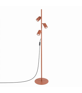 Karbon Multi Arm Floor Lamp Red Ochre 3x GU10-1