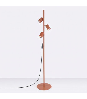 Karbon Multi Arm Floor Lamp Red Ochre 3x GU10-2