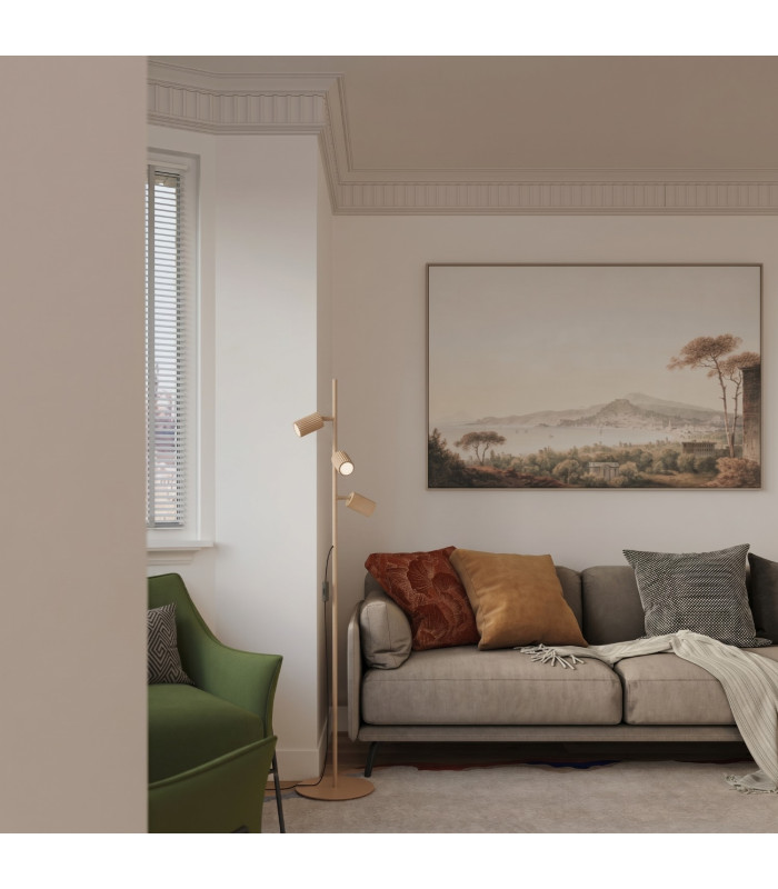 Karbon Multi Arm Floor Lamp Gold 3x GU10-11