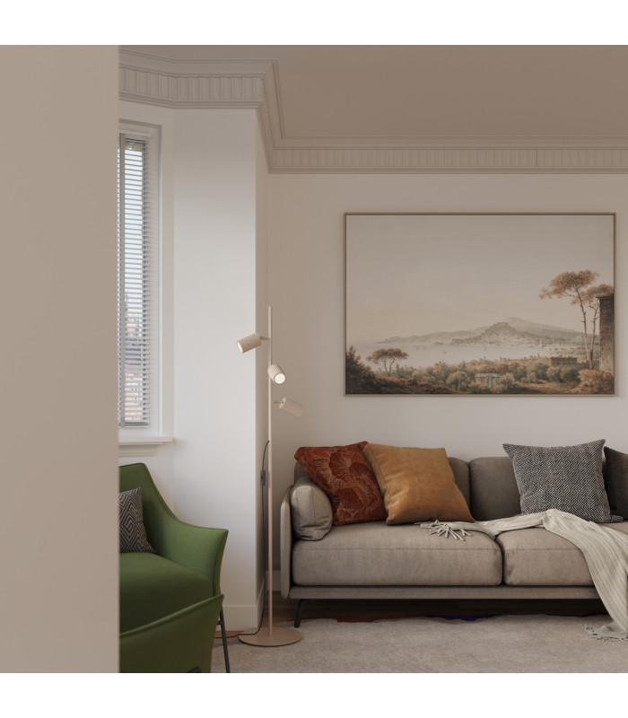 Karbon Multi Arm Floor Lamp Taupe 3x GU10-11