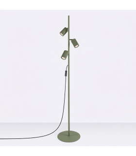Karbon Multi Arm Floor Lamp Olive Green 3x GU10-2