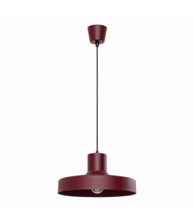 Bilo Dome Pendant Ceiling Light Burgundy 1x E27-1