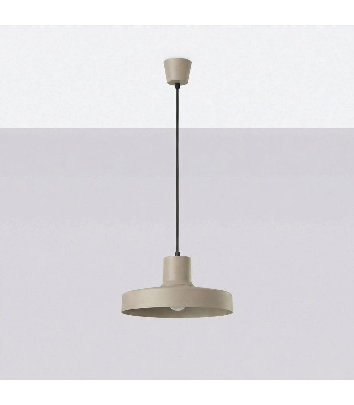 Bilo Dome Pendant Ceiling Light Taupe 1x E27-2