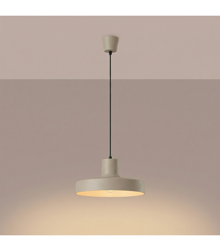 Bilo Dome Pendant Ceiling Light Taupe 1x E27-3