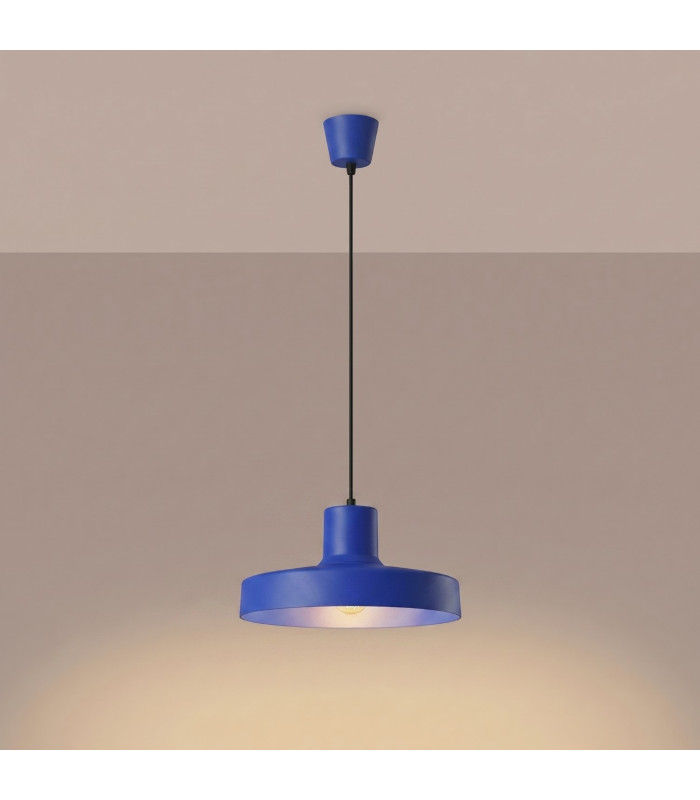 Bilo Dome Pendant Ceiling Light Ultramarine 1x E27-3