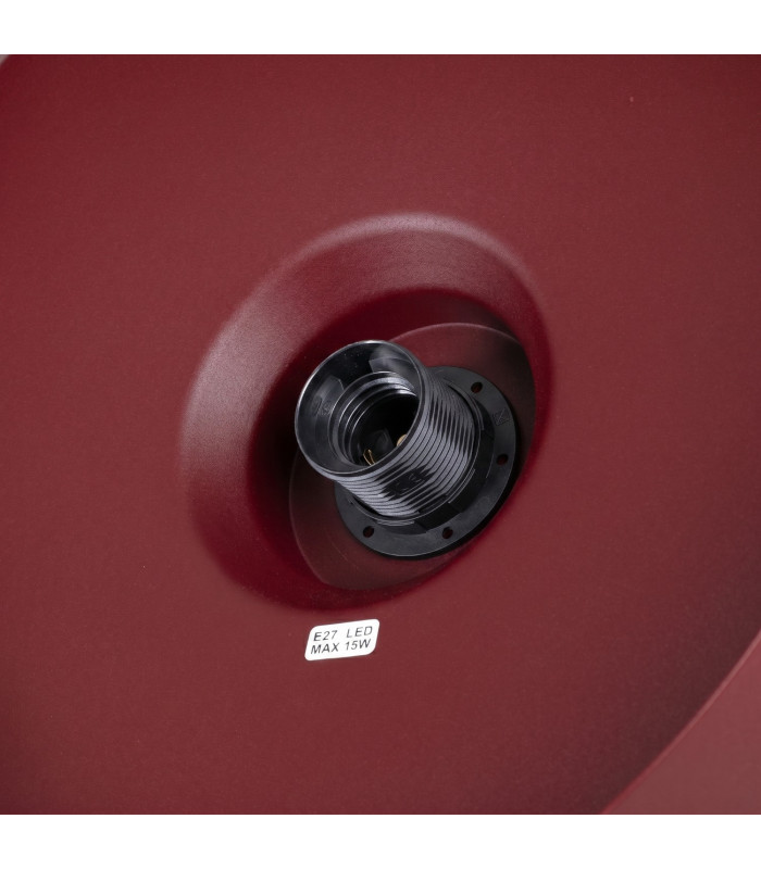 Bilo Dome Pendant Ceiling Light Burgundy 1x E27-8