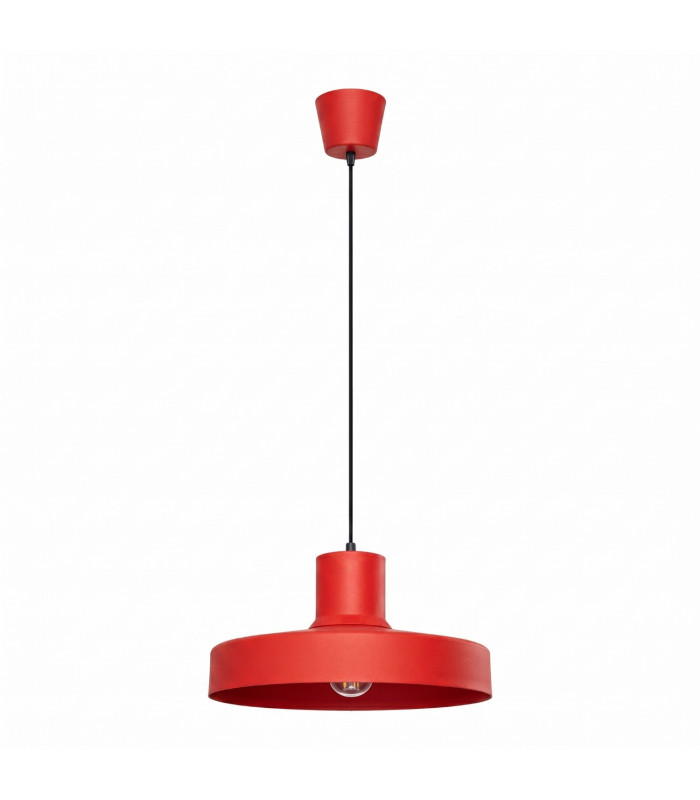 Bilo Dome Pendant Ceiling Light Red 1x E27-1