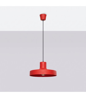 Bilo Dome Pendant Ceiling Light Red 1x E27-2